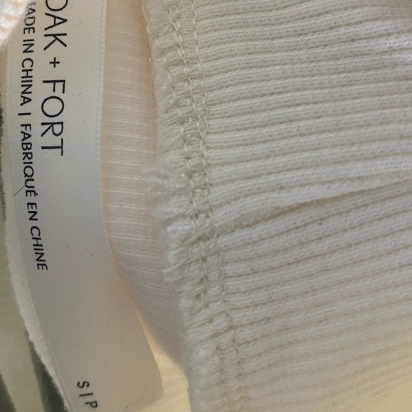 OAK + FORT mock neck ribbed open-back long sleeve top - Picture 3 of 3